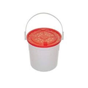 Challenge 4 QT Bait Bucket Plastic with Red Lid Non insulated